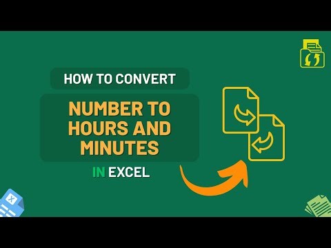How to Convert Number to Hours and Minutes in Excel