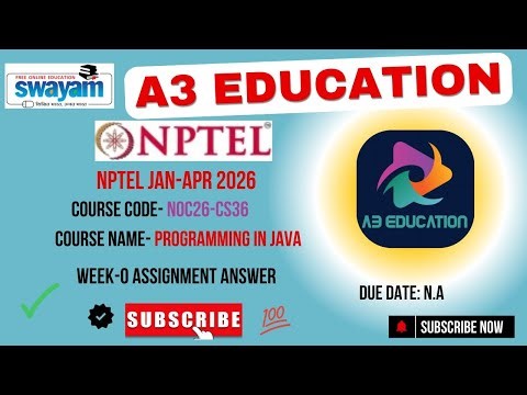 NPTEL Programming in Java Week 0 Assignment Answers | noc26-cs36