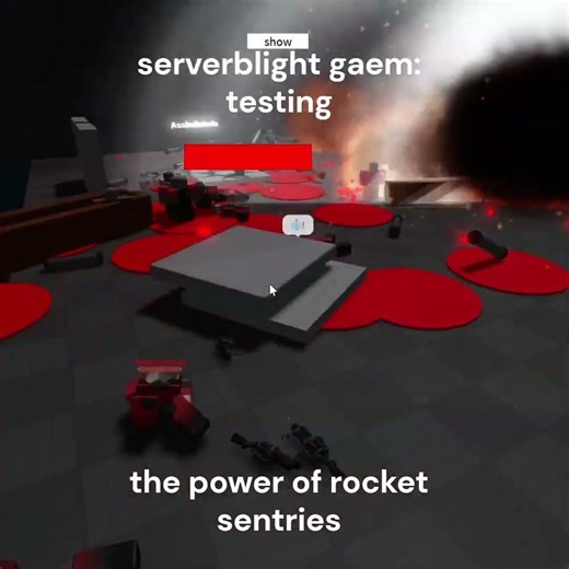 the power of rocket sentries | Serverblight Gaem: Testing on Roblox