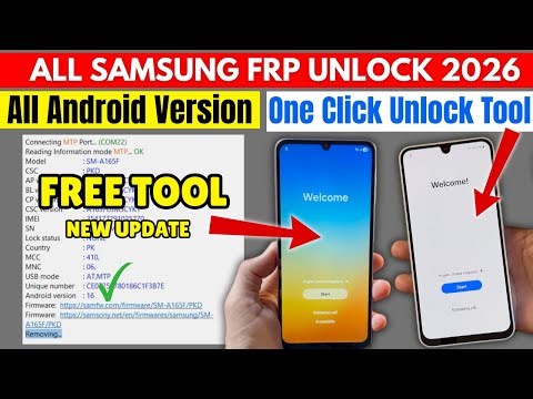 Samsung FRP Bypass, Unlock Tool 2026 | One Click FRP Unlock | Remove FRP Bypass Android (13...16)