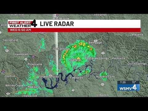 Explosion captured by live weather radar