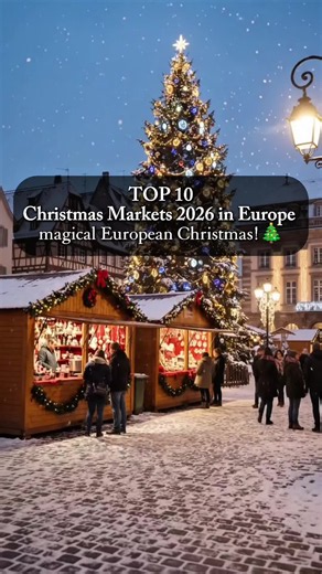 🎄🇪🇺 TOP 10 CHRISTMAS MARKETS IN EUROPE 2026 ✨ Dreaming of a magical European Christmas? These 10 Christmas markets deserve a spot on your winter bucket list! ❄️ 🇦🇹 Vienna, Austria | Nov 13 – Dec 26 🇩🇪 Nuremberg, Germany | Nov 27 – Dec 24 🇫🇷 Strasbourg, France | From Nov 27 (closing date TBC) 🇨🇿 Prague, Czechia | Nov 28 – Jan 6 🇩🇪 Cologne, Germany | Nov 16 – Dec 23 🇫🇷 Colmar, France | Nov 23 – Dec 29 🇭🇺 Budapest, Hungary | Nov 13 – Jan 1 🇧🇪 Brussels, Belgium | Nov 27 – Jan 3 🇩