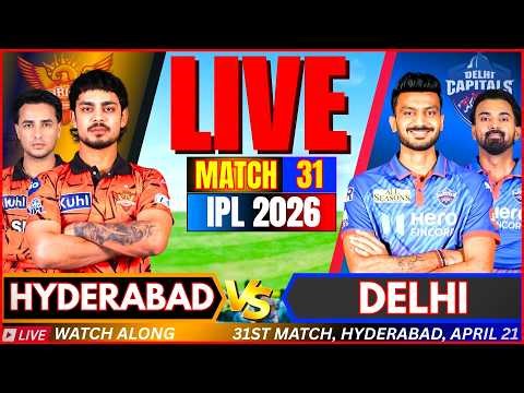 🔴IPL LIVE: HYDERABAD vs DELHI Live match Score | IPL 2026 Match Today | SRH vs DC Live match #ipl