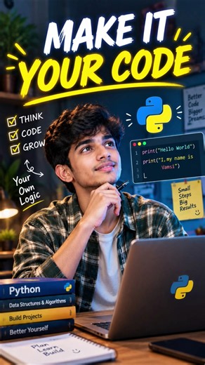 Stop Watching Tutorials. Start Coding!🧐 #shorts #telugu #coding #python #btechstudents