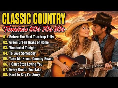 Before The Next Teardrop Falls, To Love Somebody | Classic Country Music Timeless 60s 70s 80s