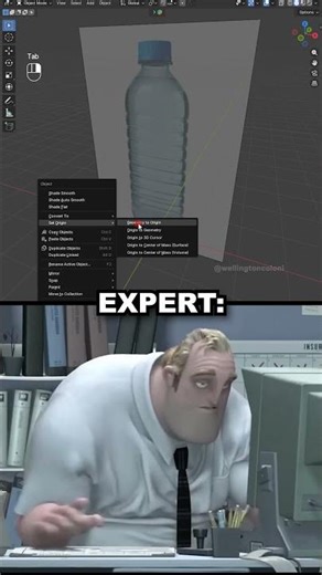 Blender 3D: Noob 🆚 Expert - Vértices + Spin Tool 🌀 #blender3d #shorts #3dmodeling
