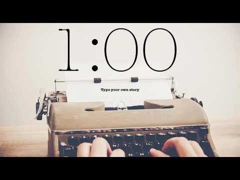 1 Minute Writing Timer | Vintage Typewriter Aesthetic | "Type Your Own Story" Classroom Countdown