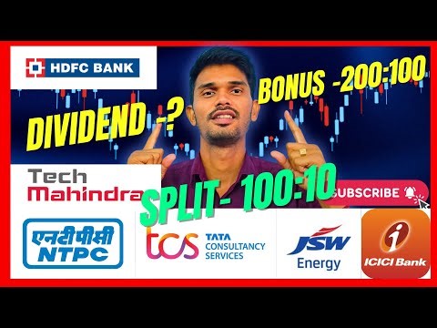 Upcoming Dividend, Split and Bonus announcement Today 💰 | Market news today 📈