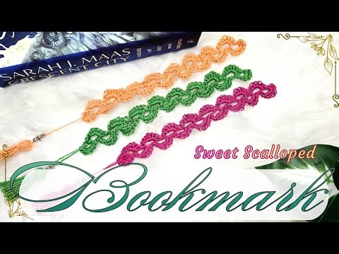 Crochet a Cute Scalloped Bookmark - Fast & Simple Pattern
