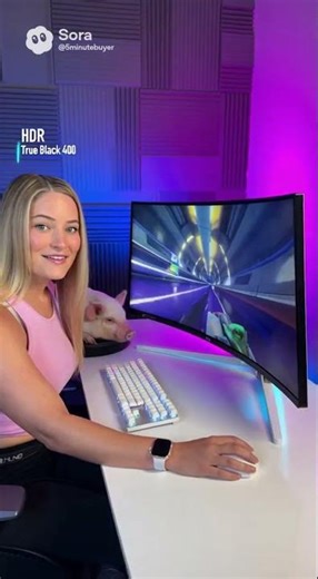 Alienware - AW3225QF 31.6" QD-OLED Curved 4K UHD 240Hz .03-ms G-SYNC Compatible Gaming Monitor with