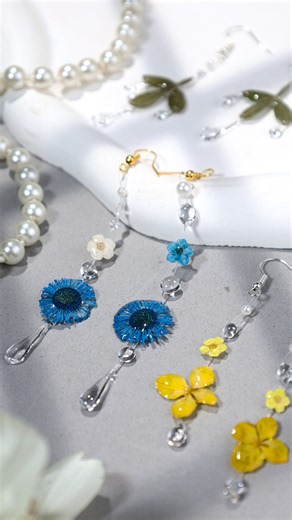 DIY Floating Dried‑Flower Earrings｜HeyClear Fishing Line UV Jewelry Kit