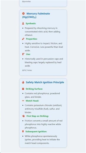 Primary explosives: Synthesis and properties e.g., lead azide, mercury fulminate