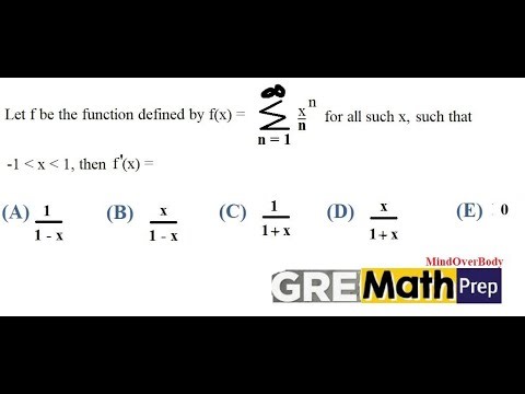 Find f(x) GRE MATH Subject Paper