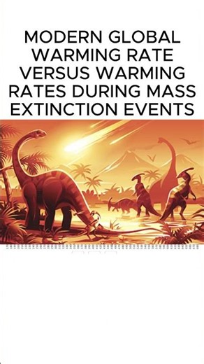 Modern global warming rate versus rate during mass extinction events