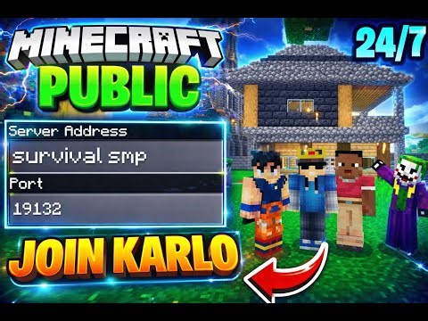 Minecraft Public Smp Live | 24/7 Public Server | Java + Pe | Anyone Can Join | #minecraftlive