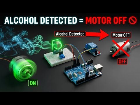 Smart Drunk Driving Prevention System using Arduino & MQ-3