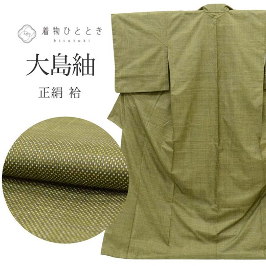 Vintage Oshima Tsumugi | Brown Silk | Landscape Pattern | Ichimotozuke