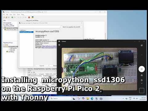 Installing  micropython_ssd1306  on the Raspberry Pi Pico 2 with Thonny