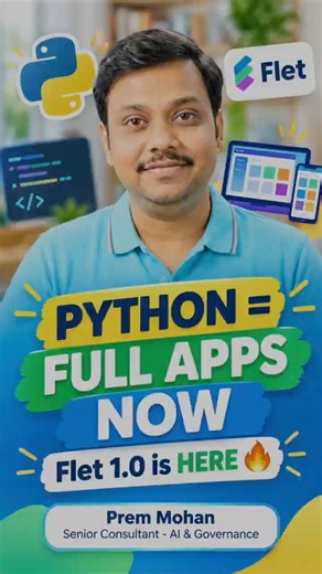 No HTML. No JS. Just Python Apps (Flet 1.0)
