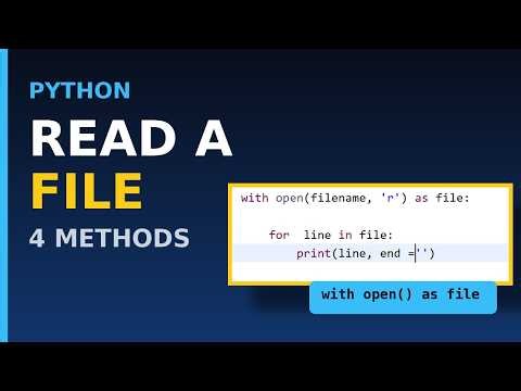 Read a File in Python: 4 Methods (Beginner Friendly)|4 Ways to Read a File Line by Line in Python