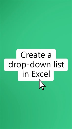 How to create a dropdown list in Excel (30 second tutorial) | Microsoft