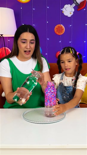 Sink or Swim?! Vibrant Ball Water Challenge 💦🌈 #shorts #kids