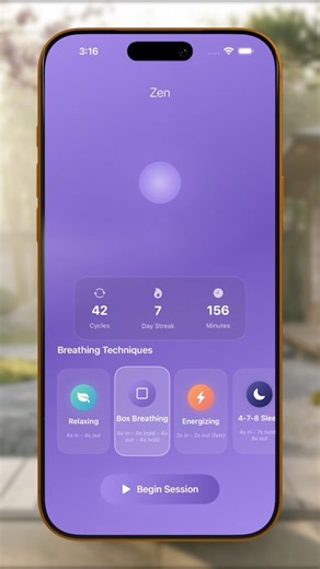 SwiftUI Zen Meditation App – Breathing Timer, Animations & Techniques
