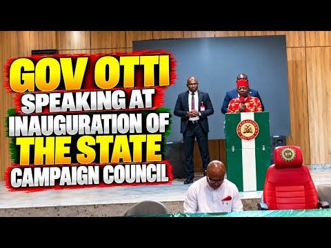 His Excellency Dr. Alex Otti, OFR, Speaking at the inauguration of the State Campaign Council