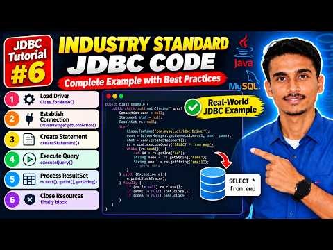 JDBC Industry Standard Code in Java | Complete JDBC Example #6