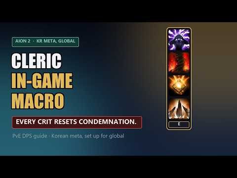 Aion 2 Cleric PvE DPS Guide - Korean Macro Setup for Global