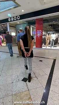 Woman in Handcuffs at the Shopping Center / Frau in Handschellen im Shopping Center - Augsburg