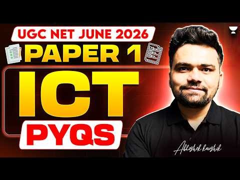UGC NET Paper 1 | UGC NET Paper 1 ICT PYQs | UGC NET Paper 1 ICT June 2026 | Abhishek sir
