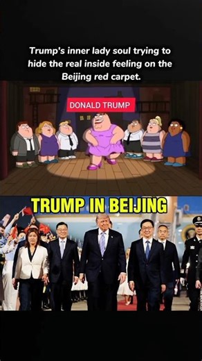 Donald Trump Beijing Red Carpet Meme 💅 #shorts