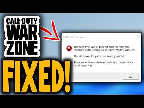 How to FIX Warzone 3 GPU Driver Version Error Message - Full Guide