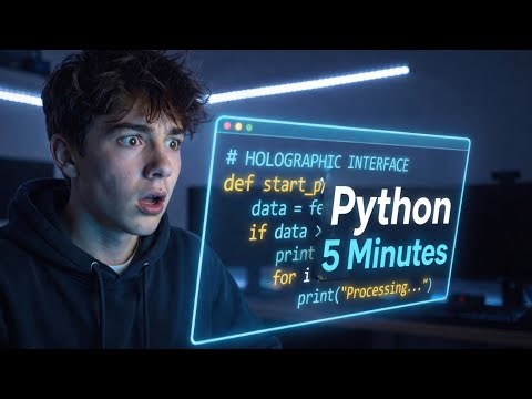 Python Basics : Learn Python basics in 5 minutes (Variables, Loops, Functions explained)