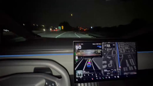 Last night Cyber FSD 14.2.2.5 randomly moved over two lanes to exit the freeway off-ramp even though it was routed to stay on the freeway and then re-routed back on the freeway @Tesla_AI 🤔