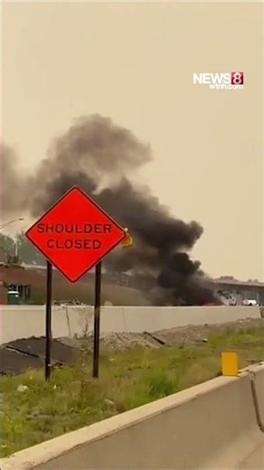 Tractor-trailer fire on I-91 in Meriden