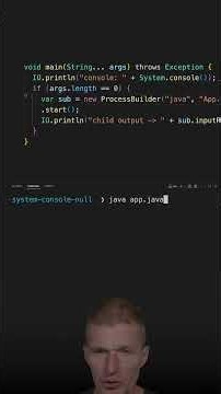When System.console() == null #java #shorts #coding #airhacks