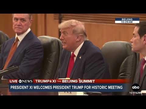 Chinese President Xi welcomes President Trump for historic meeting
