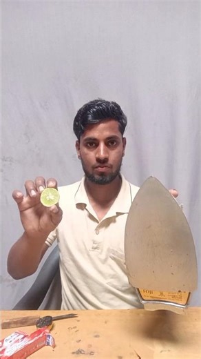 Colgate + Lemon = Clean Brunt iron ✅ Science project class 7th #shorts #youtubeshorts #viral