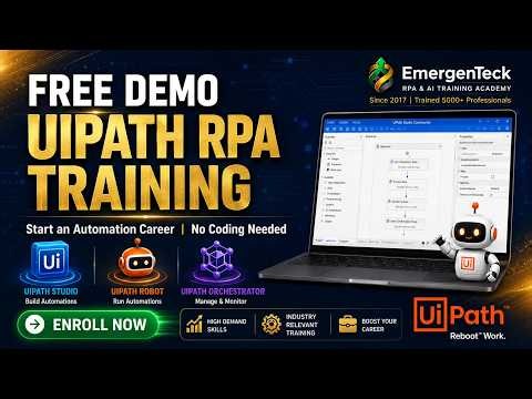 Free UiPath RPA Training Demo: Start an Automation Career with Low Coding | EmergenTeck