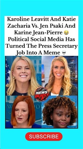Karoline Leavitt, Katie Zacharia vs. Jen Psaki, Karine Jean-Pierre: The Viral Meme #KarolineLeavitt
