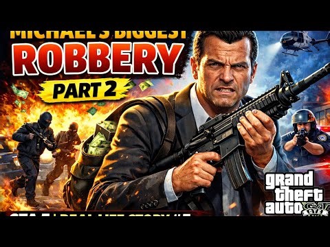 MICHAEL'S BIGGEST ROBBERY PART 2 | GTA 5 REAL LIFE STORY #5