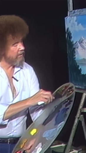 Bob Ross shows you how to make tree trunks #paintlikebobross #bobross #painting