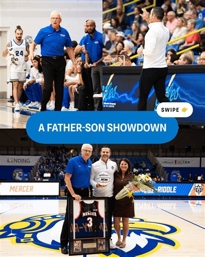 Bigger than basketball. 💙 After playing for his father at Embry-Riddle, @MercerMBB head coach Rya…