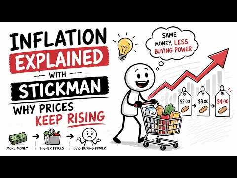 Inflation Explained with Stickman — Why Prices Keep Rising