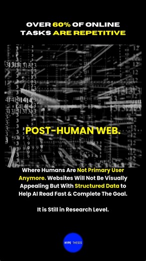 Agentic Web is Predecessor of Post-Human Web #ai #technews #ytshorts