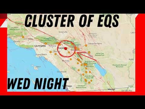 New 3.4 Earthquake with Swarm in Southern California. Near the San Andreas Fault. Wed Night.