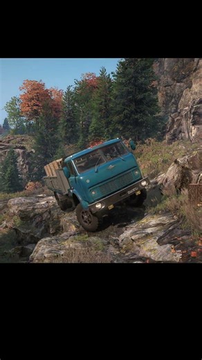 Almost Fell Off Edge #snowrunner #trucksimulation