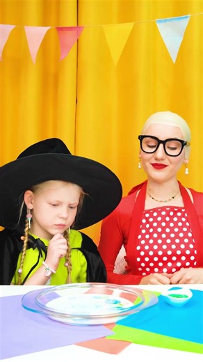 Colorful Chaos: Milk Magic Experiment! 🌈🧪 #ScienceFun